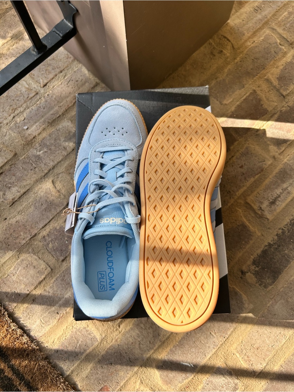 Adidas Breaknet Sleek Women Sneaker Clear Sky Real Blue Cloudfoam Low Top Casual - Picture 5 of 7